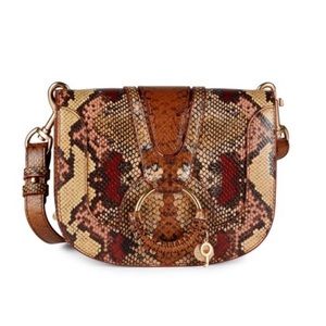 💕🐍 See by Chloe Hana Snakeskin-Print Leather Shoulder Bag